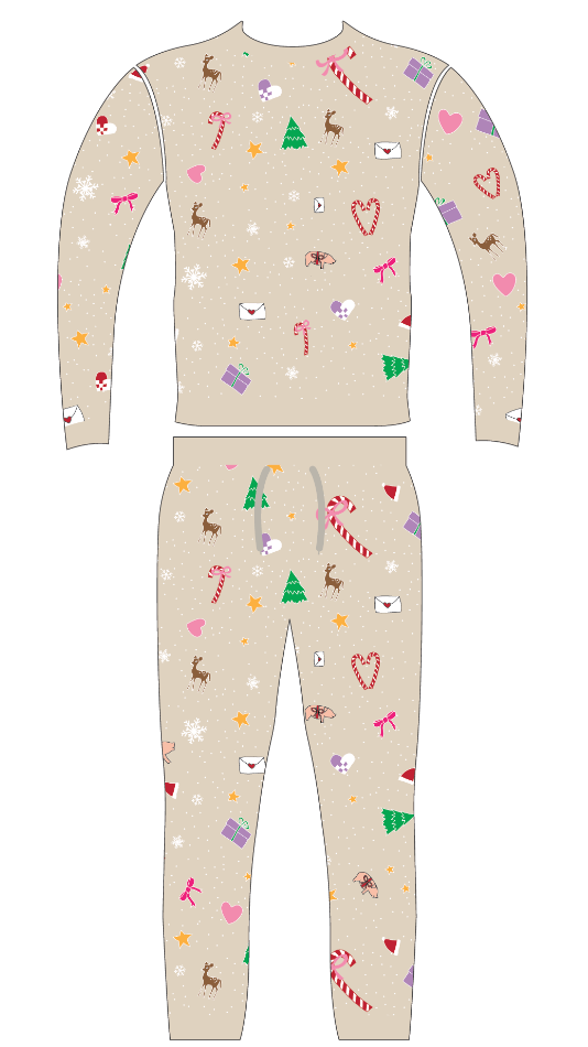 The Beige Christmas Sweat Set - Herre.
